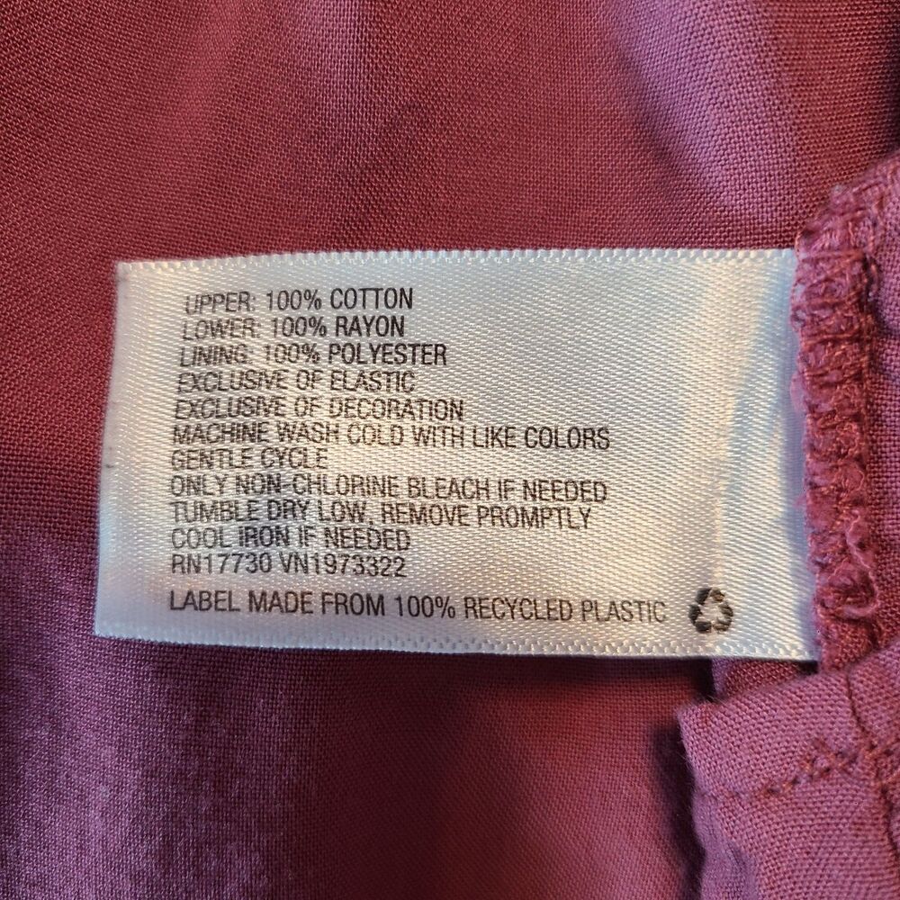 Wild Fable Mauve Eyelet Tiered Mini Dress L Boho Cottagecore Festival Romantic - Picture 8 of 8